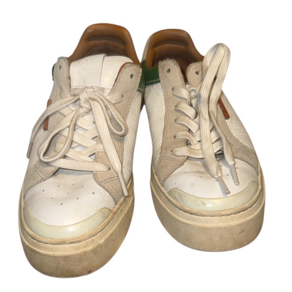Tory Burch White and Tan Sneakers - Picture 3 of 4